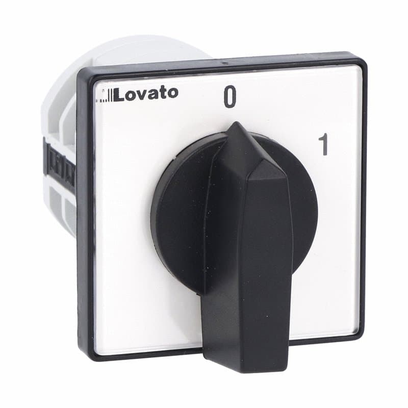 Lovato Electric 7GN1291U 7GN1291U Lovato - Rotary cam switch 7GN series, ON-OFF switch 2 poles 16A, for front mounting with black handle, front plate 48X48mm Lovato Electric 7GN1291U 7GN1291U Lovato - Rotary cam switch 7GN series, ON-OFF switch 2 poles 16A, for front mounting with black handle, front plate 48X48mm