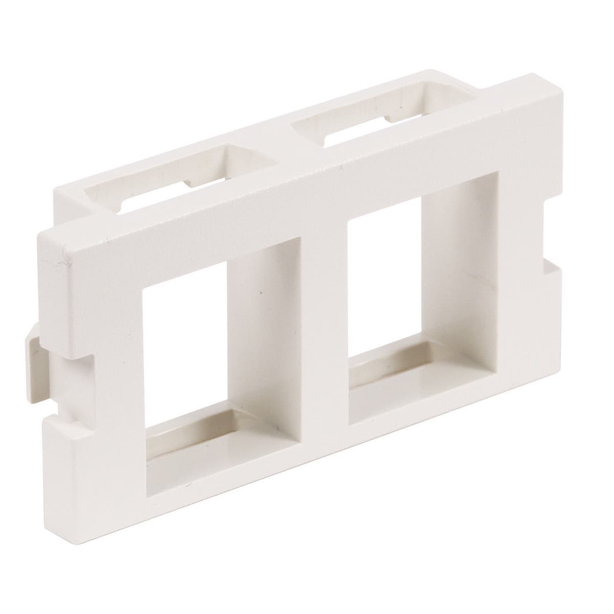 Hubbell IM2K1W Audio/Video Unloaded Module, Keystone, 2-Port, Flat, 1 Unit, White ; 2-Port Keystone Module Hubbell IM2K1W Audio/Video Unloaded Module, Keystone, 2-Port, Flat, 1 Unit, White ; 2-Port Keystone Module