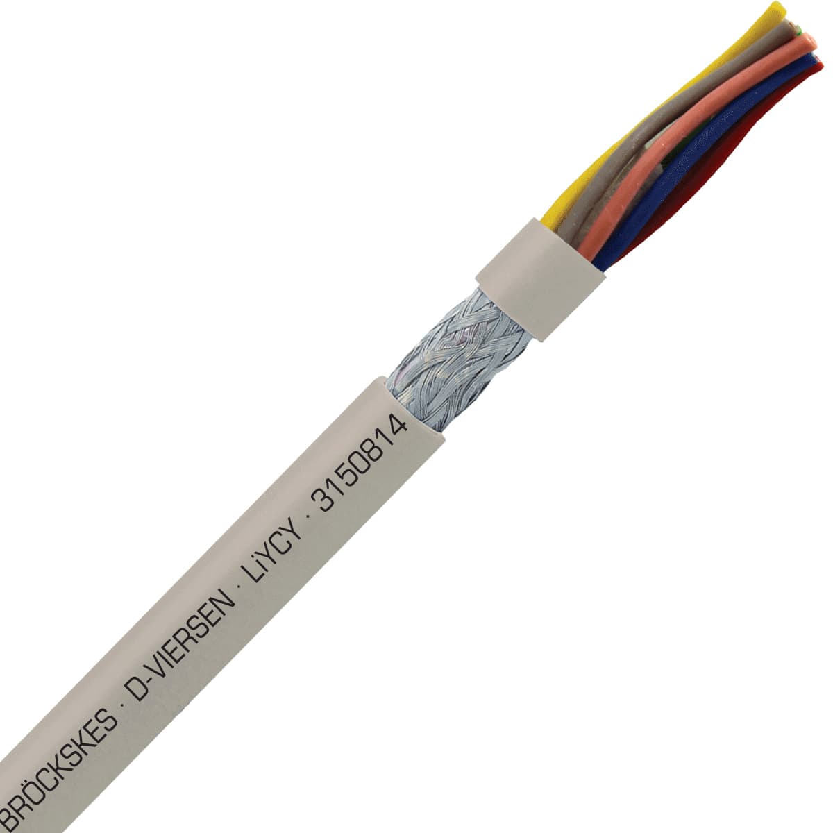 SAB 3150814 LiYCY - 26 AWG/8c, shielded multi-conductor signal and control PVC cable with DIN color code SAB 3150814 LiYCY - 26 AWG/8c, shielded multi-conductor signal and control PVC cable with DIN color code