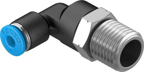Festo 190659 push-in L-fitting QSL-1/4-4 360° orientable, male thread with external hexagon. Size: Standard, Nominal size: 2,8 mm, Type of seal on screw-in stud: coating, Assembly position: Any, Container size: 10 Festo 190659 push-in L-fitting QSL-1/4-4 360° orientable, male thread with external hexagon. Size: Standard, Nominal size: 2,8 mm, Type of seal on screw-in stud: coating, Assembly position: Any, Container size: 10