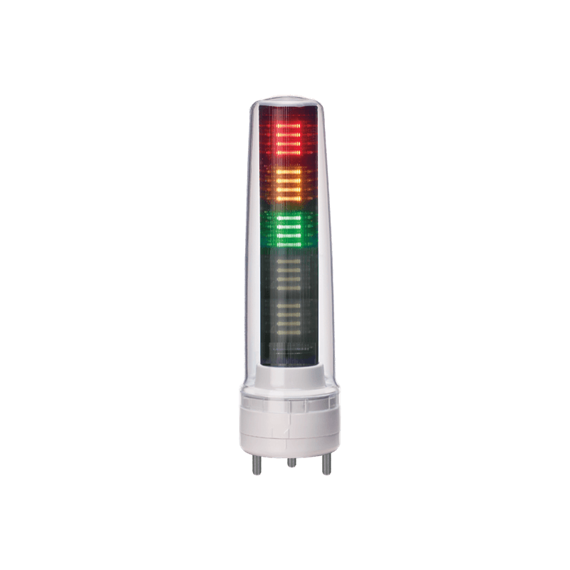 Patlite LS7-302WC-RYGNN 70mm, 3-Tier Signal Tower; Off-white, direct mount body with M12 connector; Red, Amber, Green LED Patlite LS7-302WC-RYGNN 70mm, 3-Tier Signal Tower; Off-white, direct mount body with M12 connector; Red, Amber, Green LED