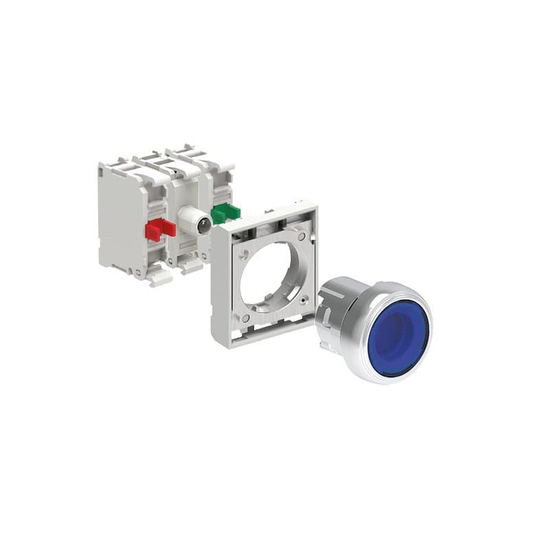 Lovato Electric LPSBL106K11PM6 LPSBL106K11PM6 Lovato - KIT metal illuminated button actuator, spring return, flush, blue with mounting adapter and 2 contact elements, 1NO+1NC. Screw termination. LED integrated lamp-holder, steady light, 185...265VAC Lovato Electric LPSBL106K11PM6 LPSBL106K11PM6 Lovato - KIT metal illuminated button actuator, spring return, flush, blue with mounting adapter and 2 contact elements, 1NO+1NC. Screw termination. LED integrated lamp-holder, steady light, 185...265VAC