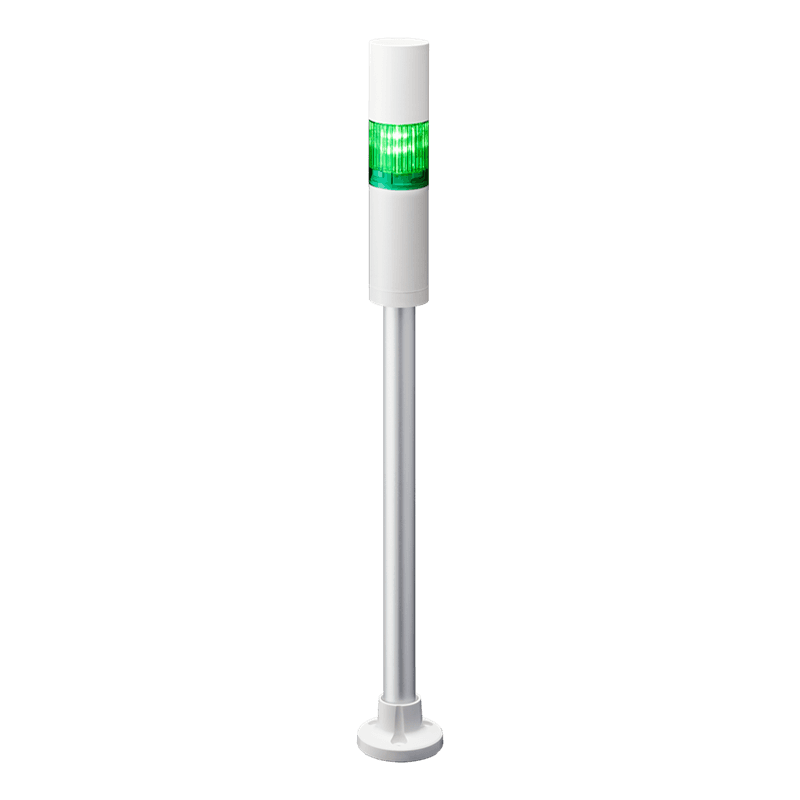 Patlite LR4-102PJBW-G 40mm 1-tier Signal Tower, 24V DC, Pole Mount with Circular Bracket and Cable, Flashing/Buzzer, Off-white body, Green LED Module Patlite LR4-102PJBW-G 40mm 1-tier Signal Tower, 24V DC, Pole Mount with Circular Bracket and Cable, Flashing/Buzzer, Off-white body, Green LED Module