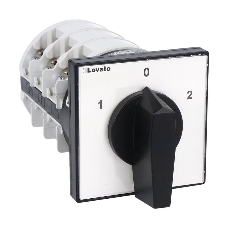 Lovato Electric 7GN12553U 7GN12553U Lovato - Rotary cam switch 7GN series, changeover switch 3 poles 125A, for front mounting with black handle, front plate 90X90mm Lovato Electric 7GN12553U 7GN12553U Lovato - Rotary cam switch 7GN series, changeover switch 3 poles 125A, for front mounting with black handle, front plate 90X90mm