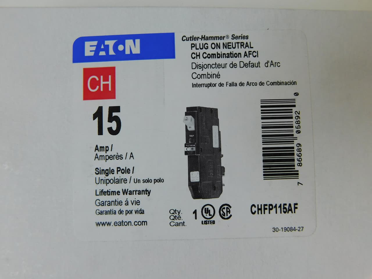 Eaton CHFP115AF CHFP115AF Eaton - Eaton CH AFCI circuit breaker, CH Combo AFCI Breaker, 15A, PON, 10 kAICkAIC, 15A, 10 kAIC , CH Combo AFCI Breaker, 15A, PON, 10 kAICkAIC Eaton CHFP115AF CHFP115AF Eaton - Eaton CH AFCI circuit breaker, CH Combo AFCI Breaker, 15A, PON, 10 kAICkAIC, 15A, 10 kAIC , CH Combo AFCI Breaker, 15A, PON, 10 kAICkAIC