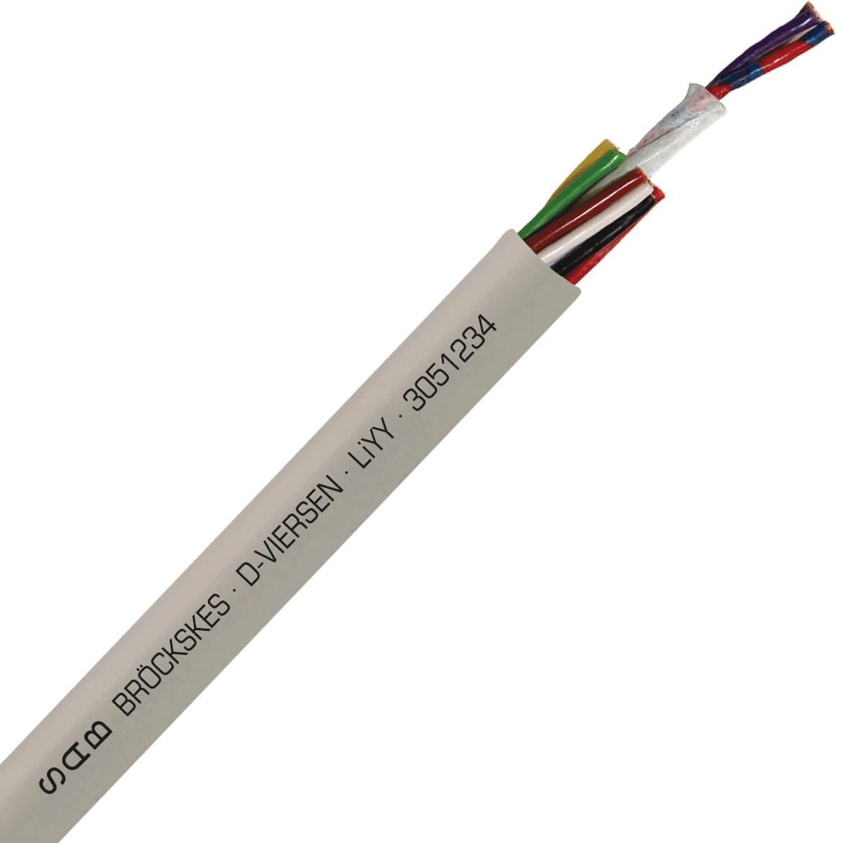 SAB 3051234 LiYY - 22 AWG/12c, multi-conductor signal and control PVC cable with DIN color code SAB 3051234 LiYY - 22 AWG/12c, multi-conductor signal and control PVC cable with DIN color code