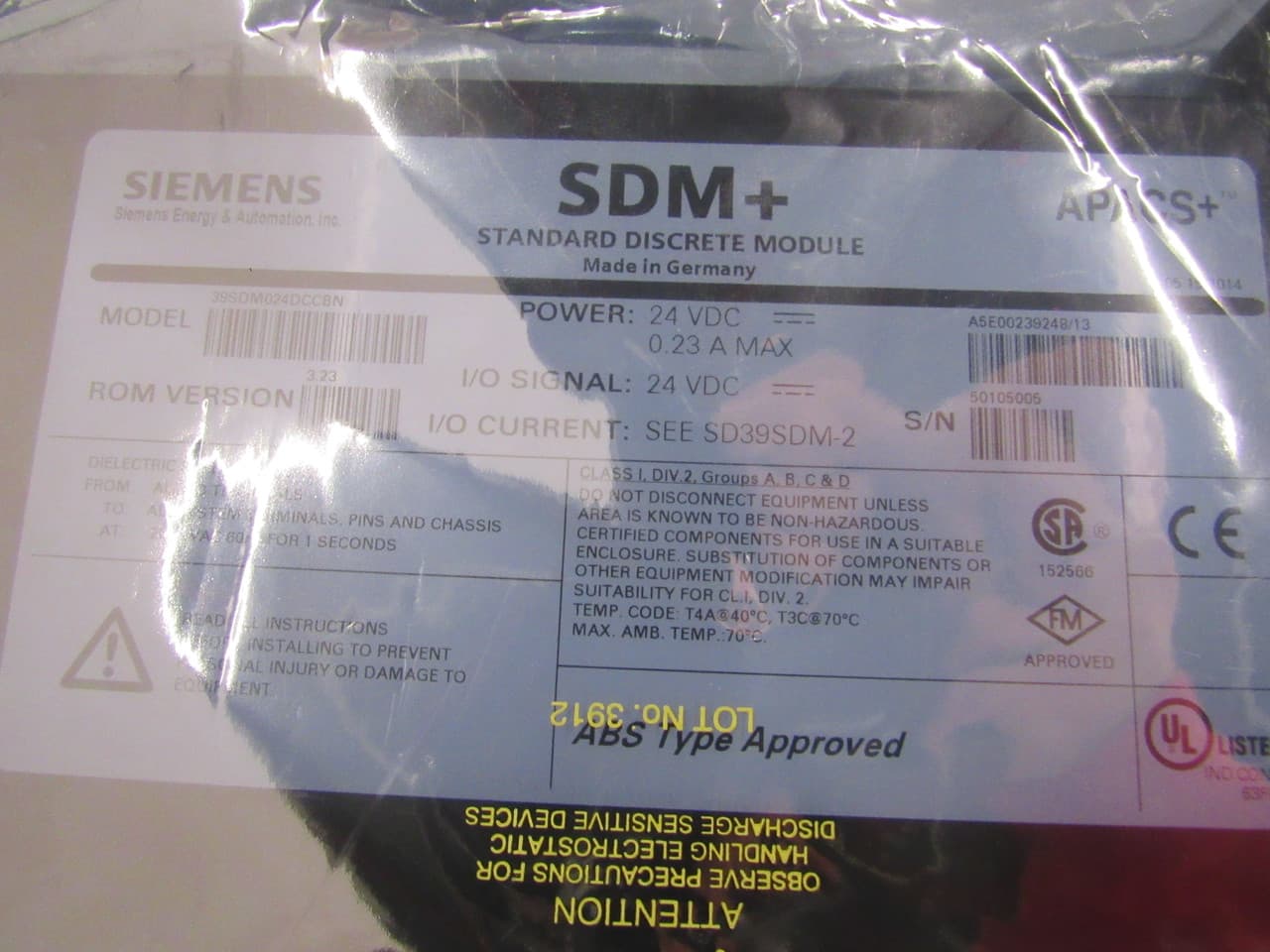 Siemens SF-407212 Siemens SF-407212 Programmable Logic Controllers (PLCs) Discrete Input Module 24VDC Siemens SF-407212 Siemens SF-407212 Programmable Logic Controllers (PLCs) Discrete Input Module 24VDC