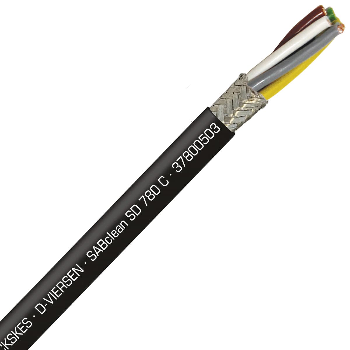 SAB 37800503 SABclean SD 780 C - 22 AWG/5c, continuous flex shielded data cable, CE, RoHS SAB 37800503 SABclean SD 780 C - 22 AWG/5c, continuous flex shielded data cable, CE, RoHS