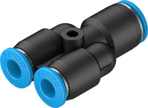 Festo 153154 push-in Y-connector QSY-8-6 reducing. Size: Standard, Nominal size: 3,2 mm, Assembly position: Any, Container size: 10, Design structure: Push/pull principle Festo 153154 push-in Y-connector QSY-8-6 reducing. Size: Standard, Nominal size: 3,2 mm, Assembly position: Any, Container size: 10, Design structure: Push/pull principle