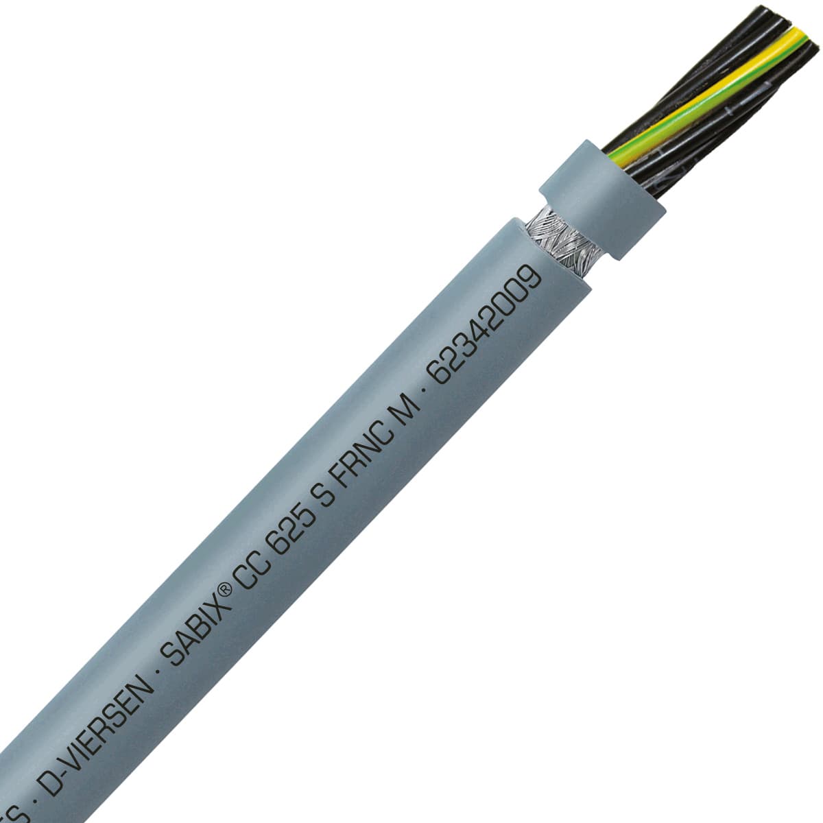 SAB 62342009 SABIX CC 625 S FRNC M - 20 AWG/9c, shielded halogen-free flame retardant flexible control cable, UL, CSA, CE, RoHS SAB 62342009 SABIX CC 625 S FRNC M - 20 AWG/9c, shielded halogen-free flame retardant flexible control cable, UL, CSA, CE, RoHS