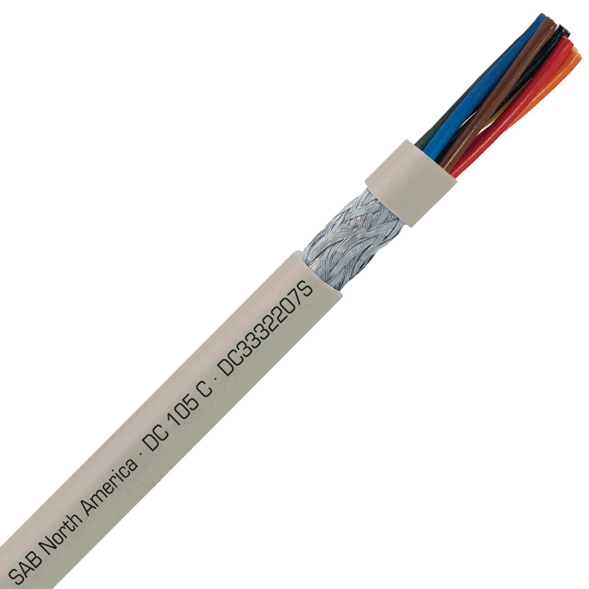 SAB DC3332207S DC 105 C - 22 AWG/7c, shielded flexible oil resistant data cable, UL, CSA, CE, RoHS SAB DC3332207S DC 105 C - 22 AWG/7c, shielded flexible oil resistant data cable, UL, CSA, CE, RoHS