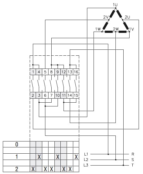 Lovato Electric GX4019O GX4019O Lovato - Rotary cam switch GX series, Dahlander motor control switch 0-1-2, 40A, for rear mounting with black handle, front plate 65X65mm Lovato Electric GX4019O GX4019O Lovato - Rotary cam switch GX series, Dahlander motor control switch 0-1-2, 40A, for rear mounting with black handle, front plate 65X65mm