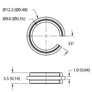 MARKING-RING-DIA=9MM,BLUE-(100PACK) Part Image. Manufactured by Turck.