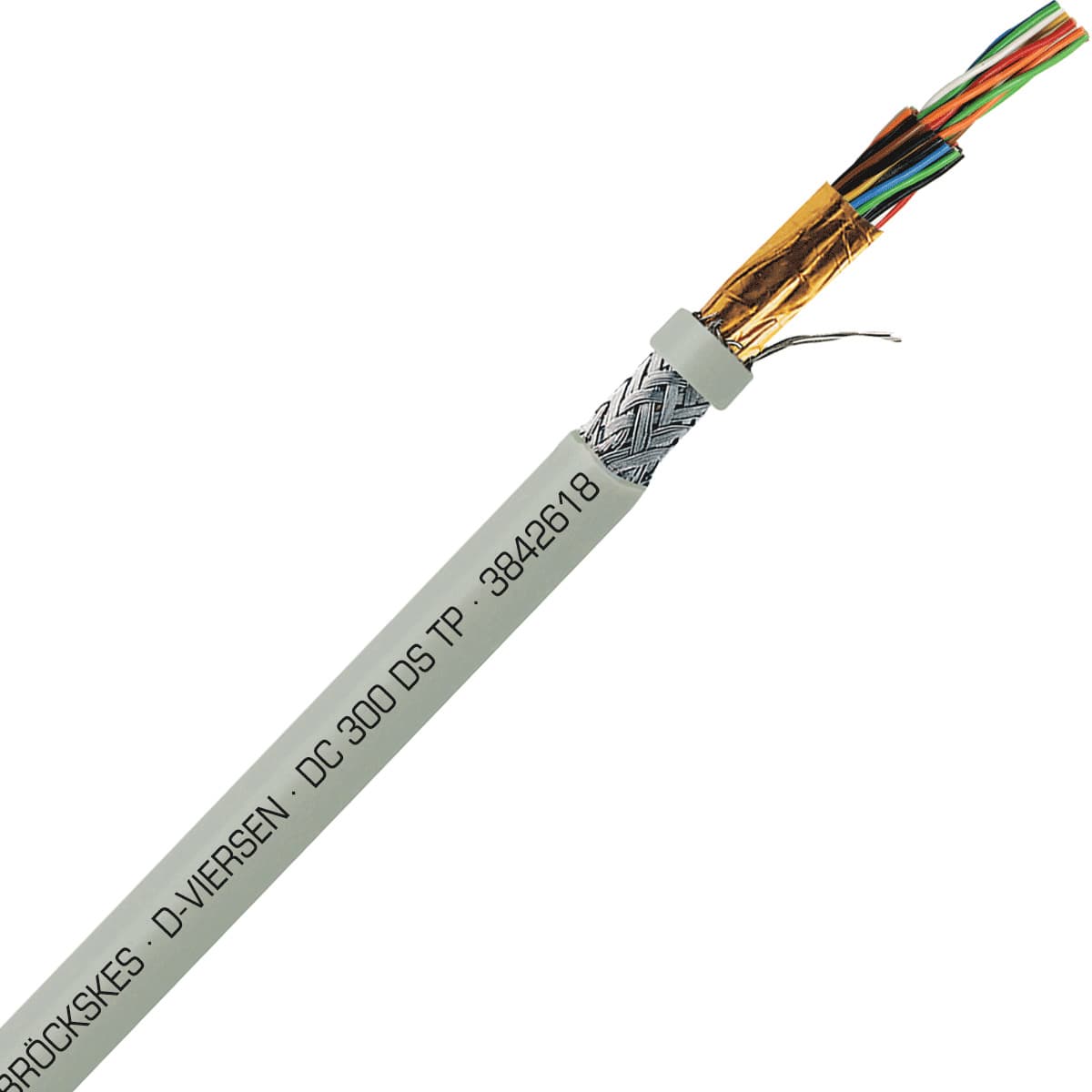 SAB 3842618 DC 300 DS TP- 26 AWG/18pr, multi-paired double shielded PVC signal and control cable, AWM SAB 3842618 DC 300 DS TP- 26 AWG/18pr, multi-paired double shielded PVC signal and control cable, AWM