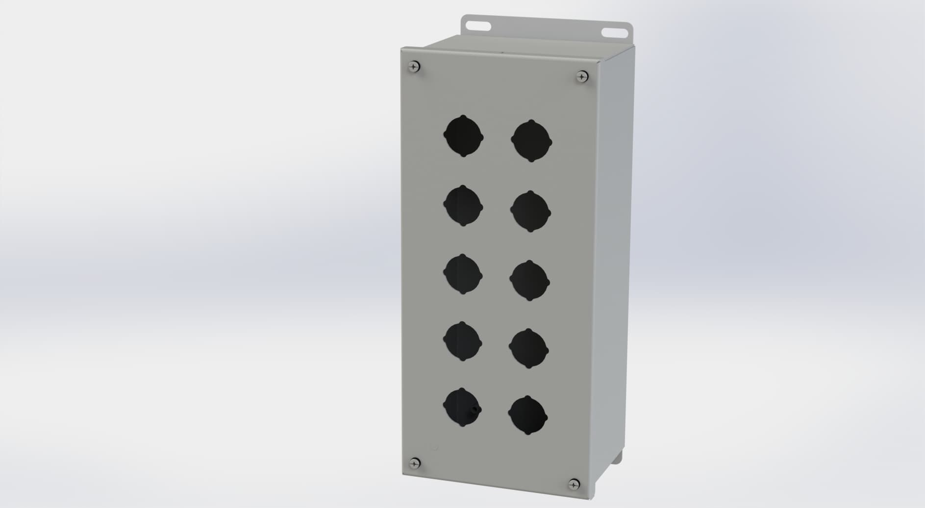Saginaw Control SCE-10PBX PBX Enclosure, Height:14.00", Width:6.25", Depth:4.75", ANSI-61 gray powder coating inside and out. Saginaw Control SCE-10PBX PBX Enclosure, Height:14.00", Width:6.25", Depth:4.75", ANSI-61 gray powder coating inside and out.