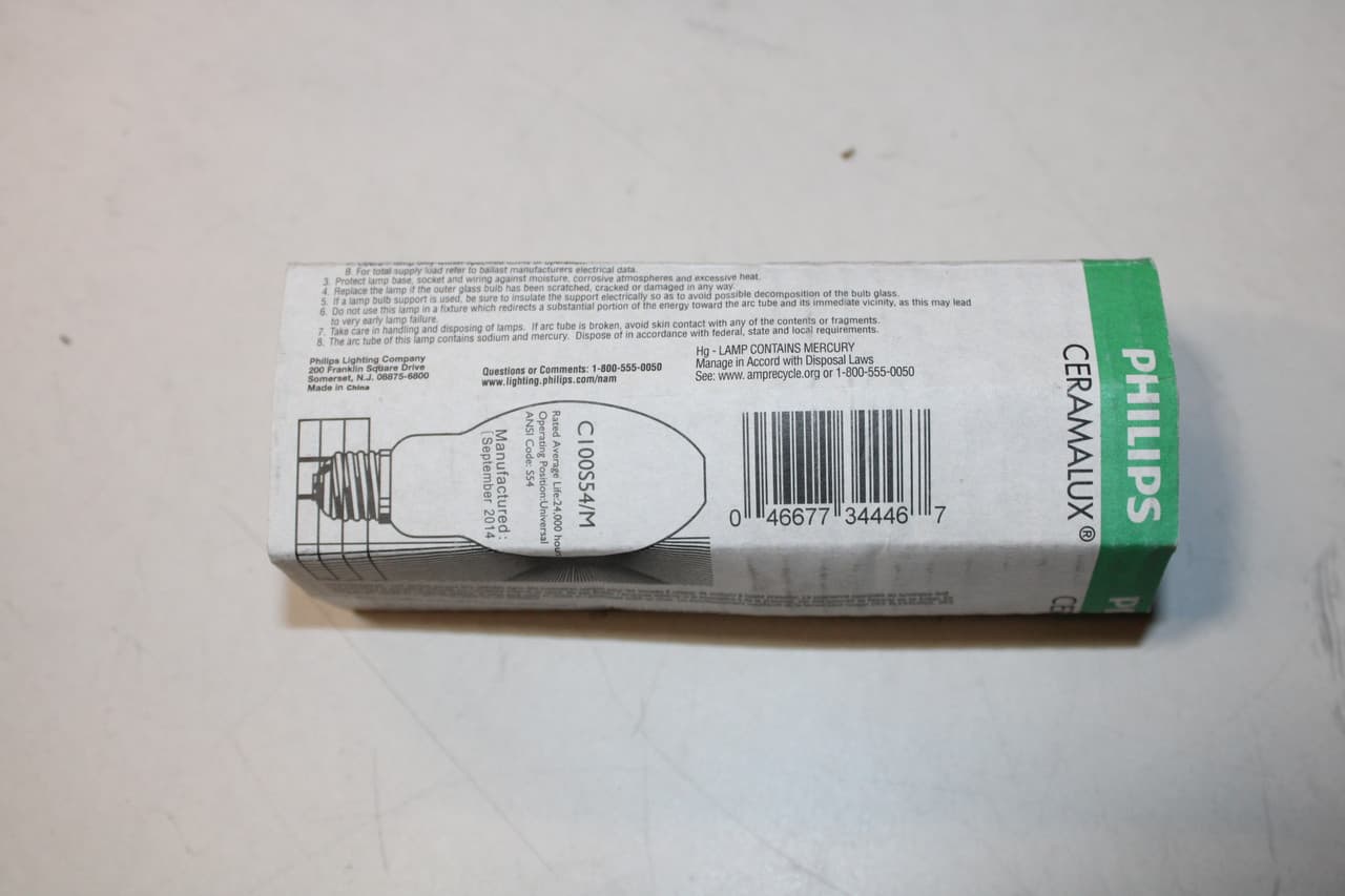 Philips CI00S54/M Philips 467274 C100S54/M 100W BD17 High Pressure Sodium 2100K Medium Base Clear Bulb S54/O (928601143590) Philips CI00S54/M Philips 467274 C100S54/M 100W BD17 High Pressure Sodium 2100K Medium Base Clear Bulb S54/O (928601143590)