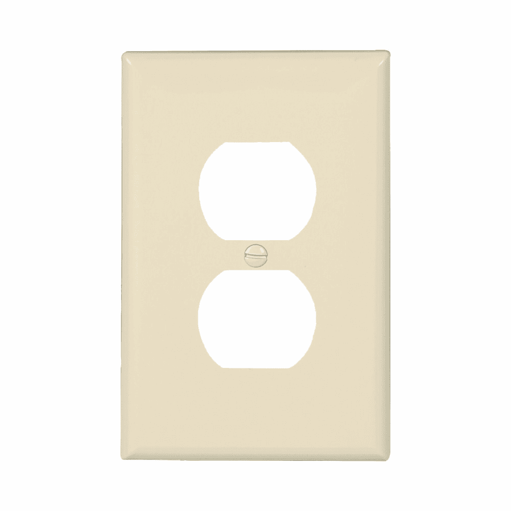 Eaton PJ8A PJ8A Eaton - Mid-size Duplex Receptacle Wallplate, Almond, Power outlet, Polycarbonate, 1, Mid-size Eaton PJ8A PJ8A Eaton - Mid-size Duplex Receptacle Wallplate, Almond, Power outlet, Polycarbonate, 1, Mid-size
