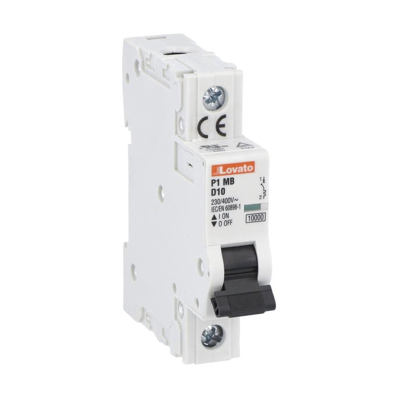 Lovato Electric P1MB1PD01 P1MB1PD01 Lovato - Miniature circuit breaker, 1P - 10kA. 1 module, characteristic D, 1A Lovato Electric P1MB1PD01 P1MB1PD01 Lovato - Miniature circuit breaker, 1P - 10kA. 1 module, characteristic D, 1A
