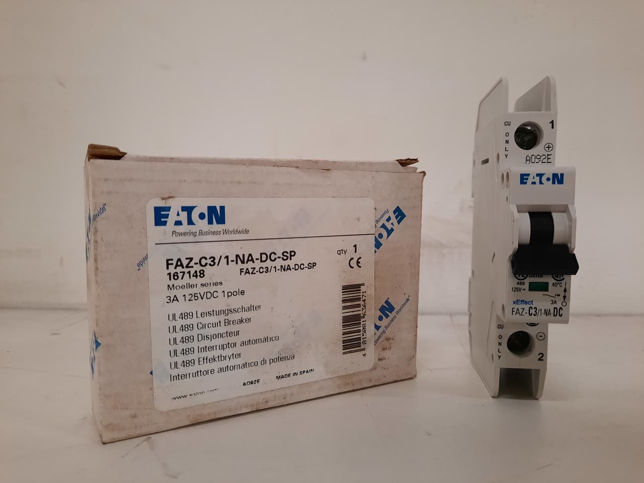 Eaton FAZ-C3/1-NA-DC-SP FAZ-C3/1-NA-DC-SP Eaton - UL 489 Industrial Miniature Circuit Breakers - Supplementary Protector Eaton FAZ-C3/1-NA-DC-SP FAZ-C3/1-NA-DC-SP Eaton - UL 489 Industrial Miniature Circuit Breakers - Supplementary Protector