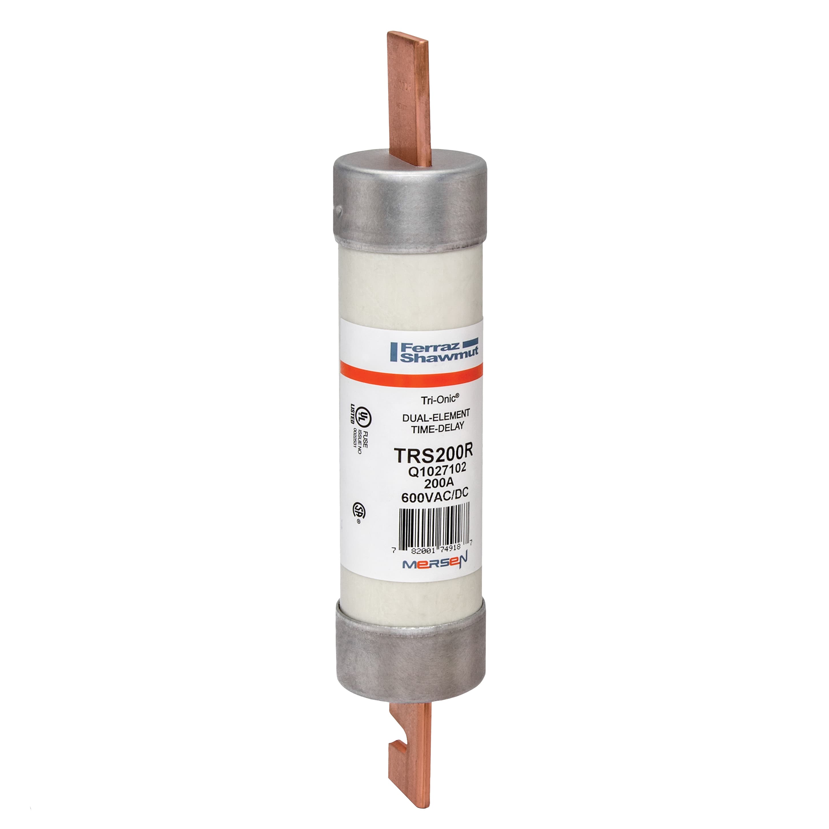 Mersen TRS200R TRS200R Mersen - Fuse TRS-R - Class RK5 - Time-Delay 600VAC 600VDC 200A Blade Tri-Onic® Mersen TRS200R TRS200R Mersen - Fuse TRS-R - Class RK5 - Time-Delay 600VAC 600VDC 200A Blade Tri-Onic®