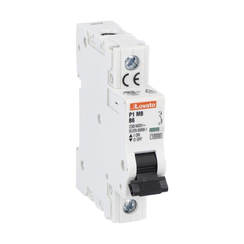 Lovato Electric P1MB1PB01 P1MB1PB01 Lovato - Miniature circuit breaker, 1P - 10kA. 1 module, characteristic B, 1A Lovato Electric P1MB1PB01 P1MB1PB01 Lovato - Miniature circuit breaker, 1P - 10kA. 1 module, characteristic B, 1A
