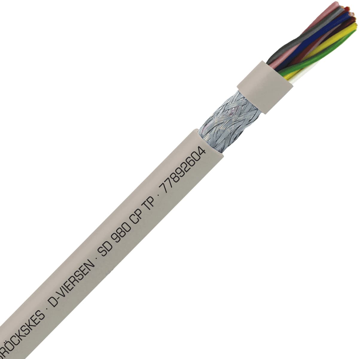 SAB 77892604 SD 980 CP TP - 26 AWG/4pr, shielded halogen-free continuous flex heavy duty PUR data cable, UL, CSA, CE, RoHS SAB 77892604 SD 980 CP TP - 26 AWG/4pr, shielded halogen-free continuous flex heavy duty PUR data cable, UL, CSA, CE, RoHS