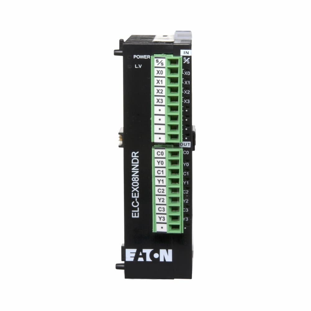 Eaton ELC-EX08NNDR ELC-EX08NNDR Eaton - ELC Series Programmable Logic Controllers, ELC digital exp mod, 8 I/O, 4 input dc, 4 output relay Eaton ELC-EX08NNDR ELC-EX08NNDR Eaton - ELC Series Programmable Logic Controllers, ELC digital exp mod, 8 I/O, 4 input dc, 4 output relay