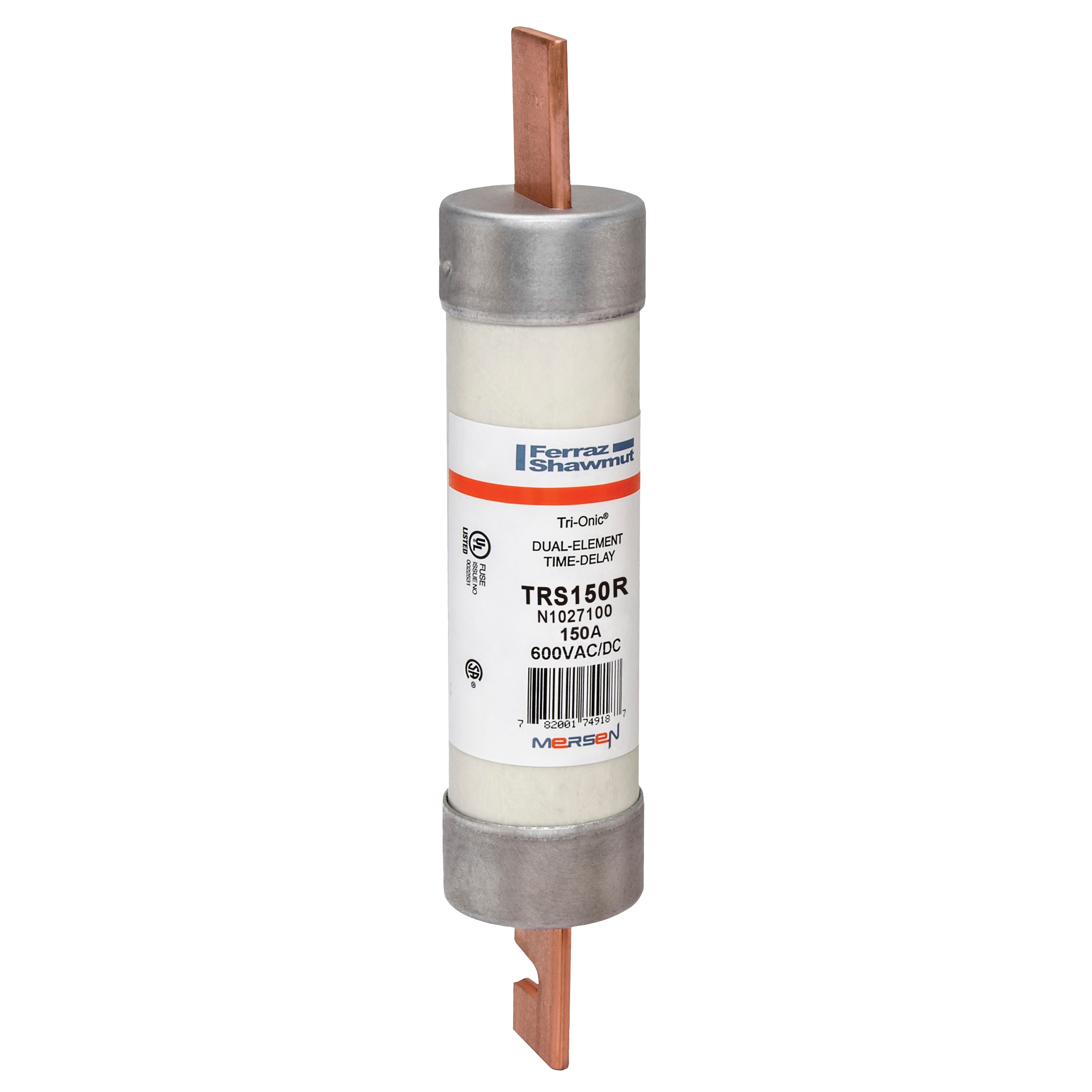 Mersen TRS150R TRS150R Mersen - Fuse TRS-R - Class RK5 - Time-Delay 600VAC 600VDC 150A Blade Tri-Onic® Mersen TRS150R TRS150R Mersen - Fuse TRS-R - Class RK5 - Time-Delay 600VAC 600VDC 150A Blade Tri-Onic®