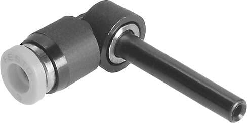Festo 190627 push-in L-connector QSML-3/16H-5/32-U with push-in sleeve. Size: Mini, Nominal size: 1,9 mm, Assembly position: Any, Container size: 1, Design structure: Push/pull principle Festo 190627 push-in L-connector QSML-3/16H-5/32-U with push-in sleeve. Size: Mini, Nominal size: 1,9 mm, Assembly position: Any, Container size: 1, Design structure: Push/pull principle