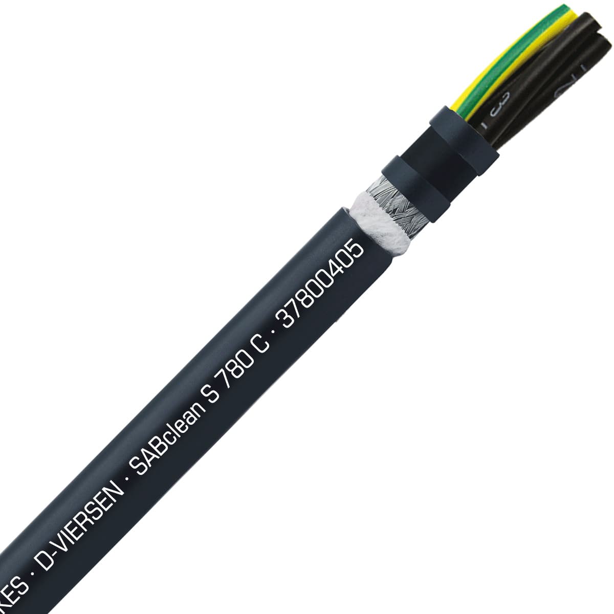 SAB 37800405 SABclean S 780 C - 20 AWG/4c, continuous flex shielded control cable, CE, RoHS SAB 37800405 SABclean S 780 C - 20 AWG/4c, continuous flex shielded control cable, CE, RoHS