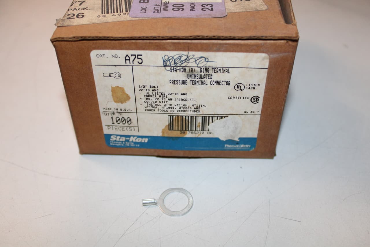Thomas & Betts A75 THOMAS & BETTS A75 Other Power Distribution Contacts and Accessories BOX Thomas & Betts A75 THOMAS & BETTS A75 Other Power Distribution Contacts and Accessories BOX