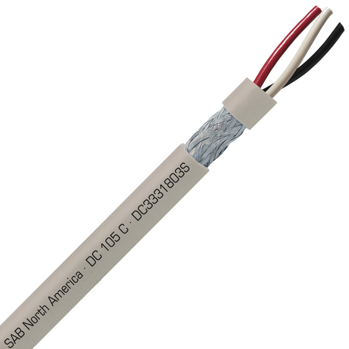 SAB DC3331803S DC 105 C - 18 AWG/3c, shielded flexible oil resistant data cable, UL, CSA, CE, RoHS SAB DC3331803S DC 105 C - 18 AWG/3c, shielded flexible oil resistant data cable, UL, CSA, CE, RoHS