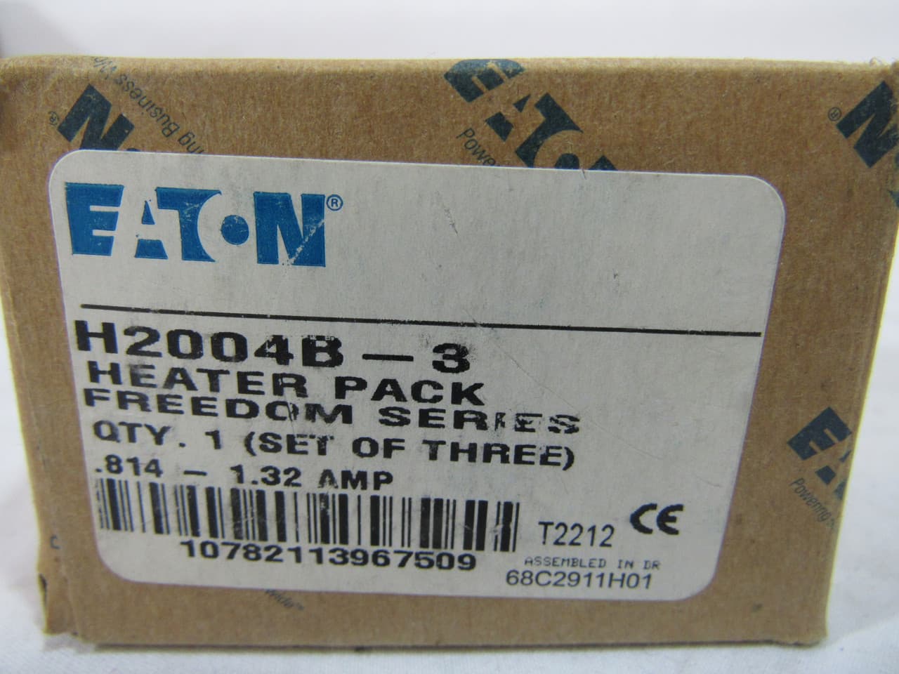 Eaton H2004B-3 H2004B-3 Eaton - Eaton Freedom NEMA heater coil, Standard Trip, Class 20, NEMA, IEC, full load range 0.814A/0.983A/1.15A/1.32A, Dial positions A B C D respectively, overload relay 32 or 75 A Eaton H2004B-3 H2004B-3 Eaton - Eaton Freedom NEMA heater coil, Standard Trip, Class 20, NEMA, IEC, full load range 0.814A/0.983A/1.15A/1.32A, Dial positions A B C D respectively, overload relay 32 or 75 A
