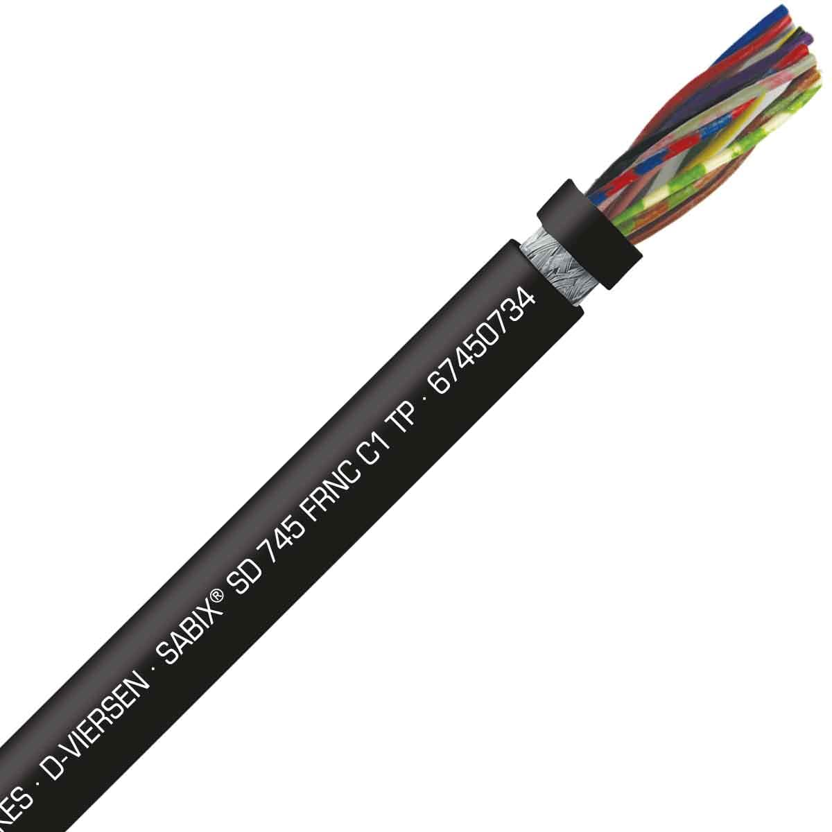SAB 67450734 SABIX SD 745 C FRNC C1 TP - 22 AWG/7pr, shielded halogen-free flame retardant continuous flex data cable, CE, RoHS SAB 67450734 SABIX SD 745 C FRNC C1 TP - 22 AWG/7pr, shielded halogen-free flame retardant continuous flex data cable, CE, RoHS