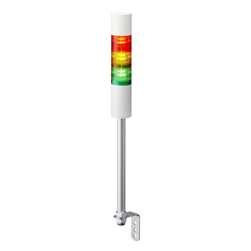 Patlite LR5-302LJBW-RYG 50mm 3-tier Signal Tower, 24V DC, Pole Mount with L Bracket and Cable, Flashing/Buzzer, Off-white Patlite LR5-302LJBW-RYG 50mm 3-tier Signal Tower, 24V DC, Pole Mount with L Bracket and Cable, Flashing/Buzzer, Off-white