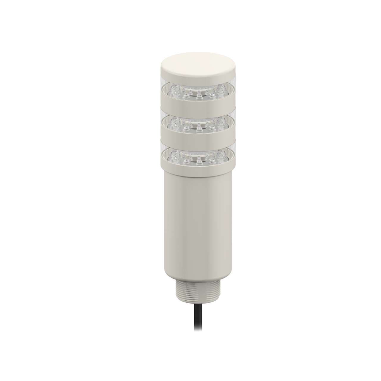 Banner TL50BLZR1R1R1C Beacon Tower Light; Gray Housing: 3-Color Indicator; Voltage: 100-240 V ac; Environmental Rating: IP67; Colors: Red rotate Red rotate Red rotate; 2 m (6.5 ft) Integral Cable Banner TL50BLZR1R1R1C Beacon Tower Light; Gray Housing: 3-Color Indicator; Voltage: 100-240 V ac; Environmental Rating: IP67; Colors: Red rotate Red rotate Red rotate; 2 m (6.5 ft) Integral Cable
