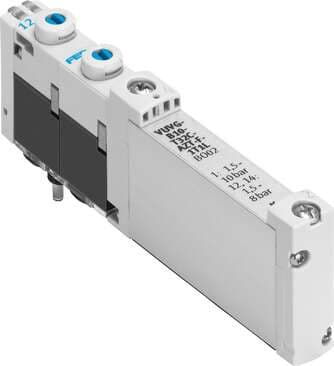 Festo 573410 solenoid valve VUVG-B10-T32C-AZT-F-1T1L Valve function: 2x3/2 closed, monostable, Type of actuation: electrical, Valve size: 10 mm, Standard nominal flow rate: 150 l/min, Operating pressure: 1,5 - 10 bar Festo 573410 solenoid valve VUVG-B10-T32C-AZT-F-1T1L Valve function: 2x3/2 closed, monostable, Type of actuation: electrical, Valve size: 10 mm, Standard nominal flow rate: 150 l/min, Operating pressure: 1,5 - 10 bar