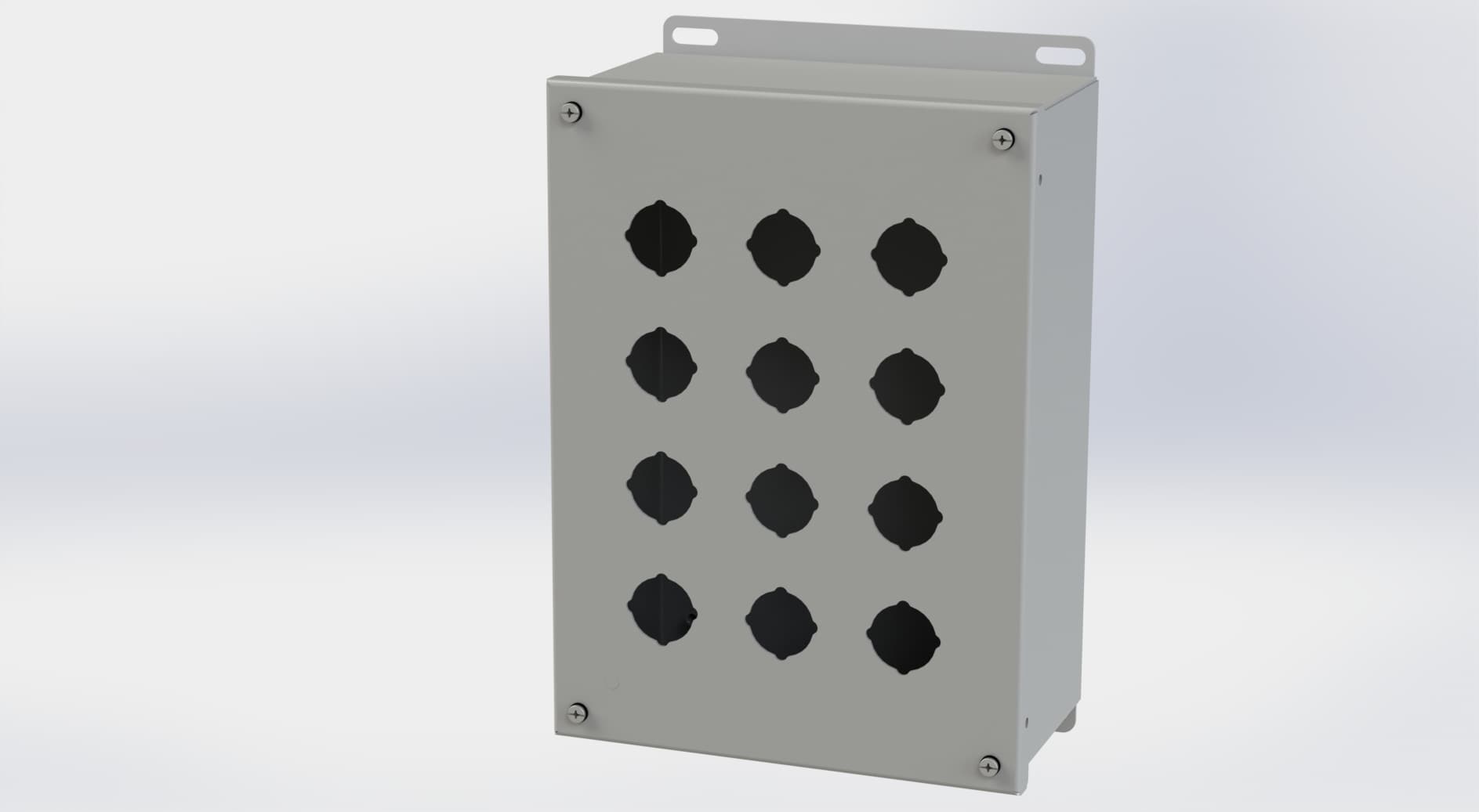 Saginaw Control SCE-12PBX PBX Enclosure, Height:11.75", Width:8.50", Depth:4.75", ANSI-61 gray powder coating inside and out. Saginaw Control SCE-12PBX PBX Enclosure, Height:11.75", Width:8.50", Depth:4.75", ANSI-61 gray powder coating inside and out.