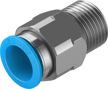 Festo 153011 push-in fitting QS-1/2-16 male thread with external hexagon. Size: Standard, Nominal size: 13 mm, Type of seal on screw-in stud: coating, Assembly position: Any, Container size: 1 Festo 153011 push-in fitting QS-1/2-16 male thread with external hexagon. Size: Standard, Nominal size: 13 mm, Type of seal on screw-in stud: coating, Assembly position: Any, Container size: 1