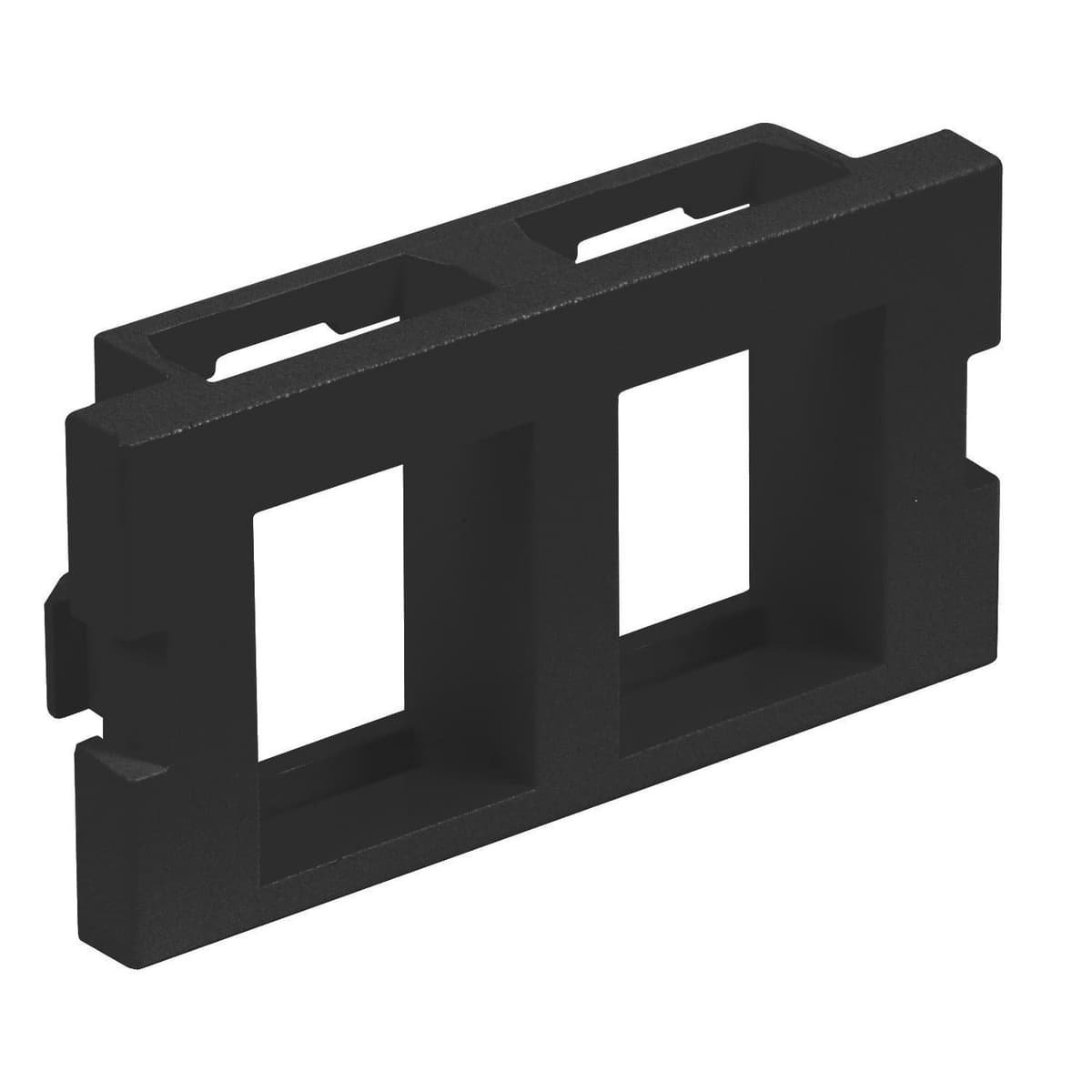 Hubbell IM2K1BK Audio/Video Unloaded Module, Keystone, 2-Port, Flat, 1 Unit, Black ; 2-Port Keystone Module Hubbell IM2K1BK Audio/Video Unloaded Module, Keystone, 2-Port, Flat, 1 Unit, Black ; 2-Port Keystone Module