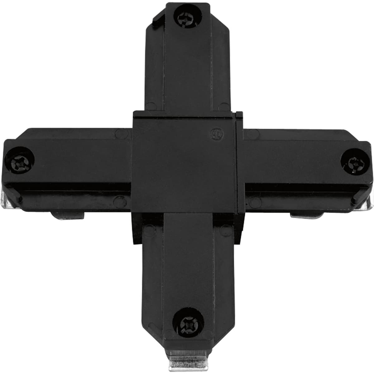Hubbell P8723-31 Cross connector for joining two or more track sections. The connectors plug into track sections only one way to ensure positive polarization. Black finish. ; Cross Connector from the Track Accessories collection ; Height: 1. 25 inches Width: 4. 00 inches Hubbell P8723-31 Cross connector for joining two or more track sections. The connectors plug into track sections only one way to ensure positive polarization. Black finish. ; Cross Connector from the Track Accessories collection ; Height: 1. 25 inches Width: 4. 00 inches