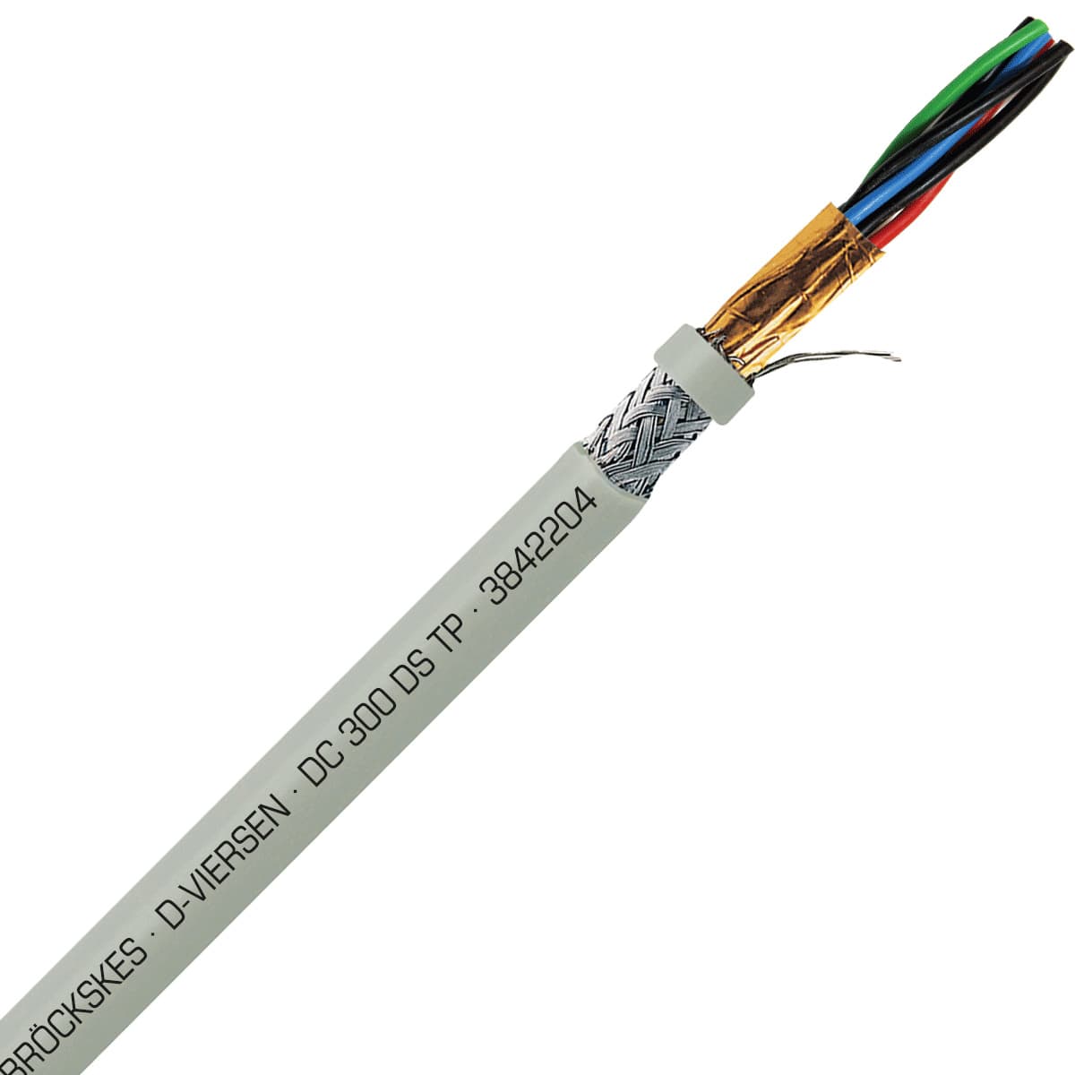 SAB 3842204 DC 300 DS TP- 22 AWG/4pr, multi-paired double shielded PVC signal and control cable, AWM SAB 3842204 DC 300 DS TP- 22 AWG/4pr, multi-paired double shielded PVC signal and control cable, AWM