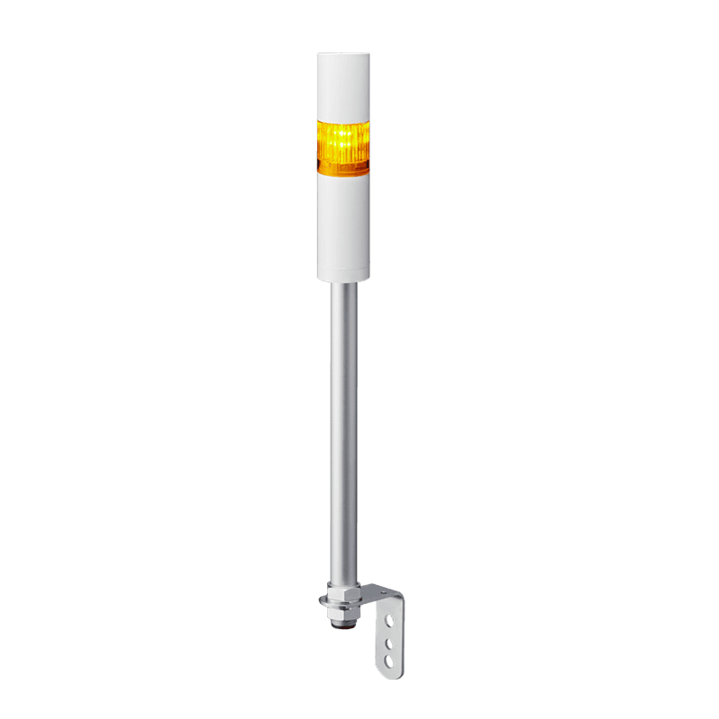 Patlite LR4-102LJBW-Y 40mm 1-tier Signal Tower, 24V DC, Pole Mount with L Bracket and Cable, Flashing/Buzzer, Off-white Body, Amber LED Module Patlite LR4-102LJBW-Y 40mm 1-tier Signal Tower, 24V DC, Pole Mount with L Bracket and Cable, Flashing/Buzzer, Off-white Body, Amber LED Module