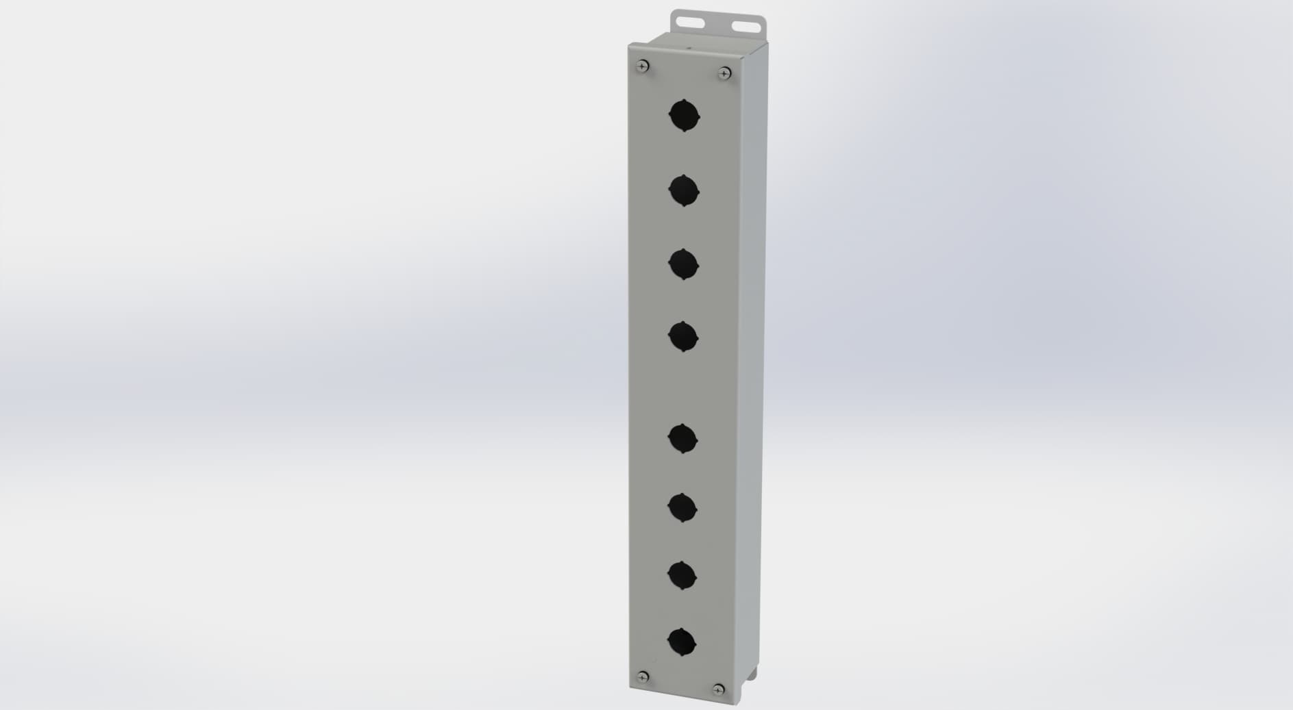 Saginaw Control SCE-8PBI PB Enclosure, Height:20.25", Width:3.25", Depth:2.75", ANSI-61 gray powder coat inside and out. Saginaw Control SCE-8PBI PB Enclosure, Height:20.25", Width:3.25", Depth:2.75", ANSI-61 gray powder coat inside and out.