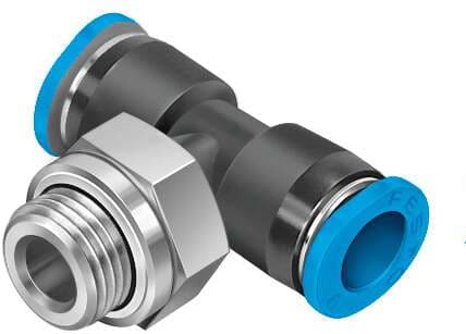 Festo 186272 push-in T-fitting QSMT-G1/8-4 360° orientable, male thread with external hexagon. Size: Mini, Nominal size: 2,4 mm, Type of seal on screw-in stud: Sealing ring, Assembly position: Any, Container size: 10 Festo 186272 push-in T-fitting QSMT-G1/8-4 360° orientable, male thread with external hexagon. Size: Mini, Nominal size: 2,4 mm, Type of seal on screw-in stud: Sealing ring, Assembly position: Any, Container size: 10
