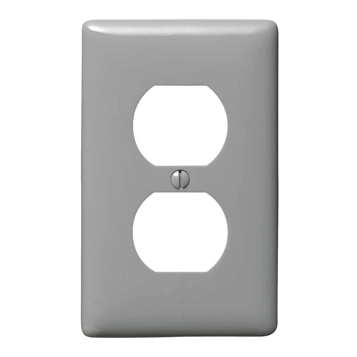 Hubbell NP8GY Wallplates and Box Covers, Wallplate, Nylon, 1-Gang, 1) Duplex, Gray. ; Reinforcement ribs for extra strength ; Captive screw feature holds mounting screw in place ; High-impact, self-extinguishing nylon material ; Standard Size is 1/8" larger to give yo Hubbell NP8GY Wallplates and Box Covers, Wallplate, Nylon, 1-Gang, 1) Duplex, Gray. ; Reinforcement ribs for extra strength ; Captive screw feature holds mounting screw in place ; High-impact, self-extinguishing nylon material ; Standard Size is 1/8" larger to give yo