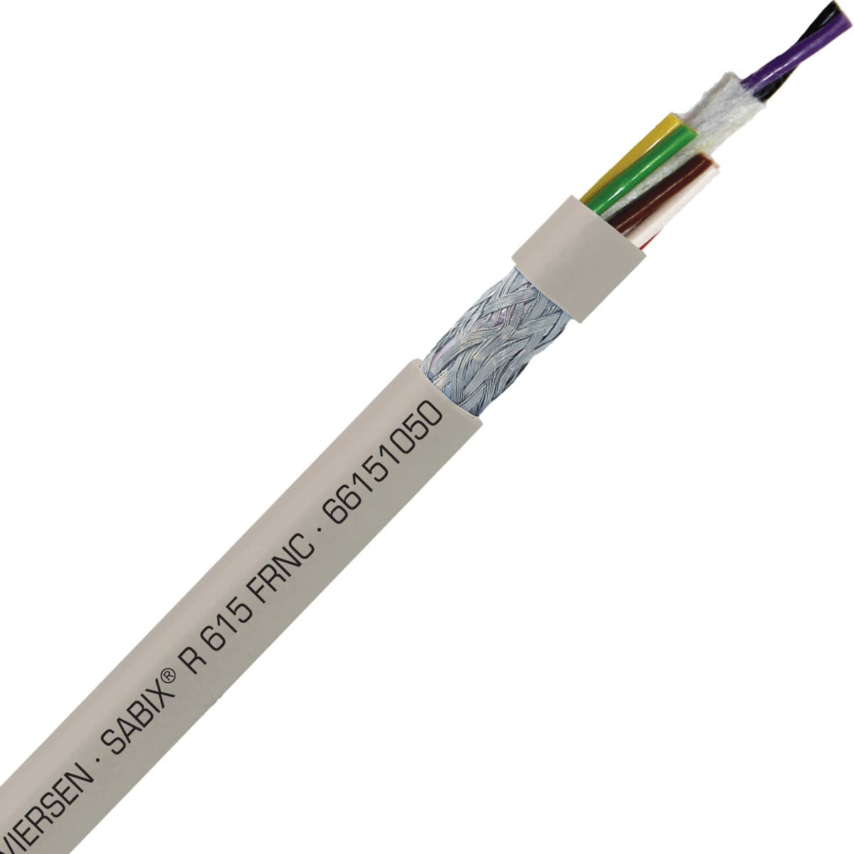 SAB 66151050 SABIX R 615 FRNC - 20 AWG/10c, shielded halogen-free flame retardant rail data cable, CE, RoHS SAB 66151050 SABIX R 615 FRNC - 20 AWG/10c, shielded halogen-free flame retardant rail data cable, CE, RoHS