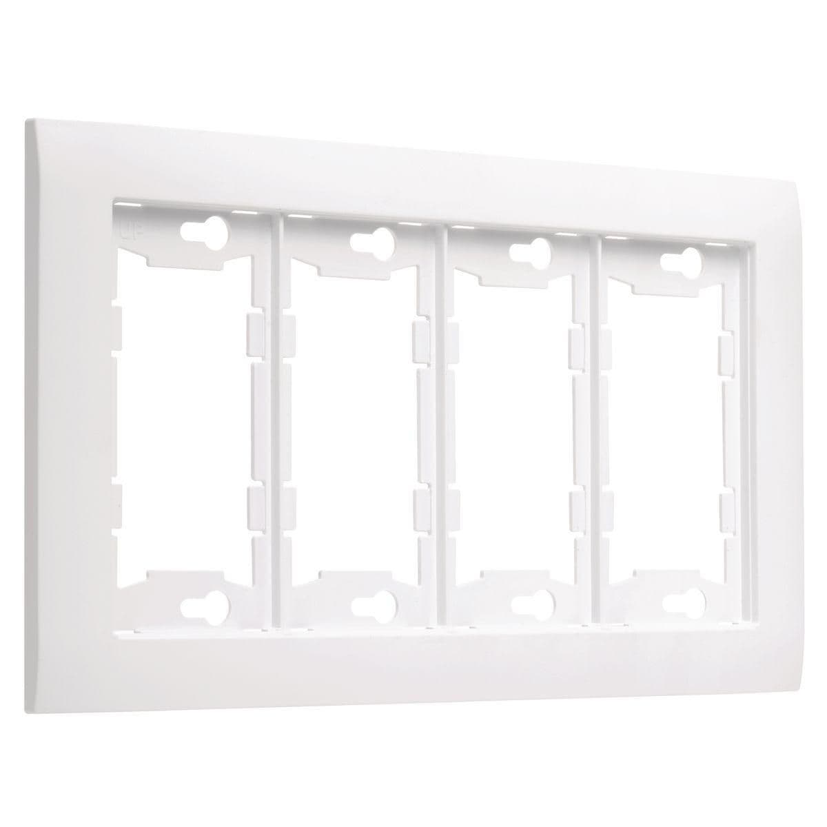 Hubbell A4000W ALLURE® 4 -Gang Wallplate, White ; Use one plate with different inserts to fit any combination of outlet or switch. ; Quick and easy to install in under a minute with no electrical work. ; Saves time and money by covering existing devices instead of repl Hubbell A4000W ALLURE® 4 -Gang Wallplate, White ; Use one plate with different inserts to fit any combination of outlet or switch. ; Quick and easy to install in under a minute with no electrical work. ; Saves time and money by covering existing devices instead of repl