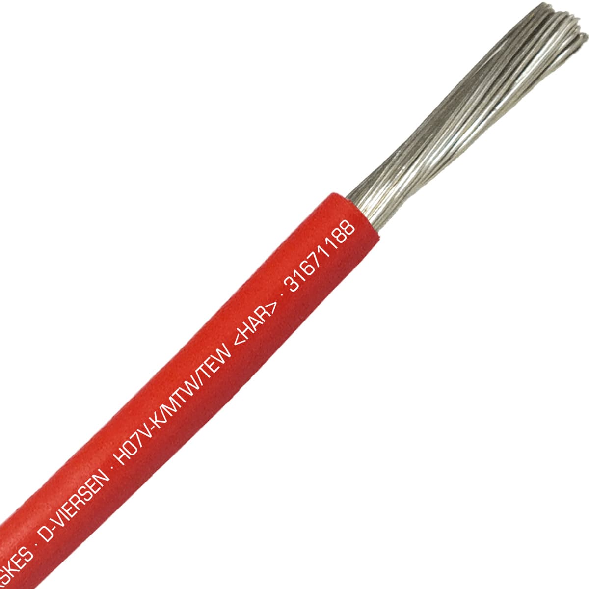 SAB 31671188 H07V-K/MTW/TEW- (HAR/UL/CSA/CE) - 8 AWG hook-up wire, Red SAB 31671188 H07V-K/MTW/TEW- (HAR/UL/CSA/CE) - 8 AWG hook-up wire, Red