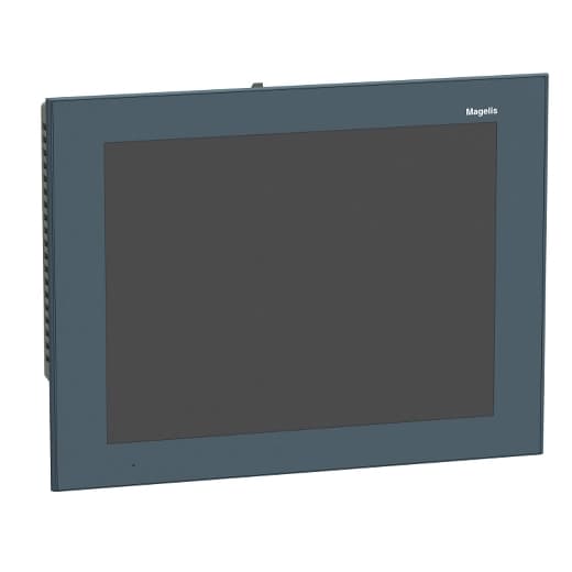 Schneider Electric HMIGTO6310FCW Schneider Electric HMIGTO6310FCW is a coated operator dialogue touchscreen HMI and Programmable Terminal (PT) designed for industrial applications. It features a 12.1" SVGA TFT color display with LED backlight, offering a resolution of 800x600 pixels. This unit supports up to 32 groups of 64 recipes, allowing for a maximum of 1024 ingredients, and includes recipe curves, a log alarm log, and a built-in real-time clock. For connectivity, it is equipped with USB mini-B and type A ports, two RJ45 ports, and a 9-pin D-Sub connector. The HMIGTO6310FCW operates on a 24Vdc supply voltage and offers a flush mounting mode. It operates within an ambient air temperature range of 0 to +55°C and can be stored in temperatures ranging from -20 to +60°C. The device supports various communication protocols, including Modbus, Modbus TCP/IP, Uni-TE, RS-232C, RS-485, and Ethernet TCP/IP. It has a memory capacity of 96MB for applications and allows for a 4GB SD card expansion. The HMIGTO6310FCW is designed with an IP65, IP67, and NEMA 4X degree of protection for durability in harsh environments. The electrical durability of its backlight is rated at 50,000 hours. The operating system used is Magelis. Schneider Electric HMIGTO6310FCW Schneider Electric HMIGTO6310FCW is a coated operator dialogue touchscreen HMI and Programmable Terminal (PT) designed for industrial applications. It features a 12.1" SVGA TFT color display with LED backlight, offering a resolution of 800x600 pixels. This unit supports up to 32 groups of 64 recipes, allowing for a maximum of 1024 ingredients, and includes recipe curves, a log alarm log, and a built-in real-time clock. For connectivity, it is equipped with USB mini-B and type A ports, two RJ45 ports, and a 9-pin D-Sub connector. The HMIGTO6310FCW operates on a 24Vdc supply voltage and offers a flush mounting mode. It operates within an ambient air temperature range of 0 to +55°C and can be stored in temperatures ranging from -20 to +60°C. The device supports various communication protocols, including Modbus, Modbus TCP/IP, Uni-TE, RS-232C, RS-485, and Ethernet TCP/IP. It has a memory capacity of 96MB for applications and allows for a 4GB SD card expansion. The HMIGTO6310FCW is designed with an IP65, IP67, and NEMA 4X degree of protection for durability in harsh environments. The electrical durability of its backlight is rated at 50,000 hours. The operating system used is Magelis.